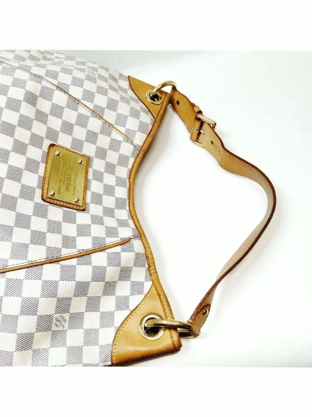 Authentic Louis Vuitton Galliera GM Damier Azur Hobo Shoulder Bag Large LV Tote - Picture 6 of 16